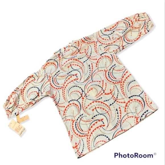 Vintage DONNKENNY Women's Polyester 70s Blouse 7/8 Single Stitch Elastic Arms - Picture 12 of 16